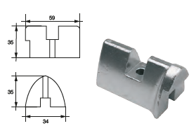 VP013 ANODO PER MOTORE VOLVO PENTA F-VP-71 SERIE S-DRIVE