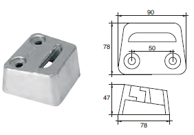 VP018 ANODO PER MOTORE VOLVO PENTA F-VSX-30 come OM022