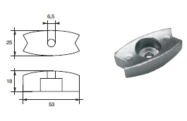 VP021 ANODO PER MOTORE VOLVO PENTA F-VP-800
