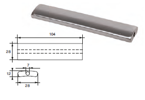 VP022 ANODO PER MOTORE VOLVO PENTA F-VP-70 MIS 104X28X12 FORO DIAM 7