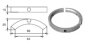 VP023 ANODO PER MOTORE VOLVO PENTA COLLARE IN 3 SETTORI PER ELICHE 3 PALE