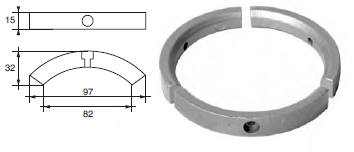 VP023B ANODO PER MOTORE VOLVO PENTA COLLARE IN 3 SETTORI 4 PALE