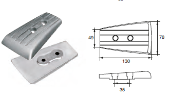 VP024R ANODO PER MOTORE VOLVO PENTA F-VP-40 R SERIE DPR