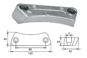 VP025 ANODO PER MOTORE VOLVO PENTA F-VP-41 SERIE DPH-DPR