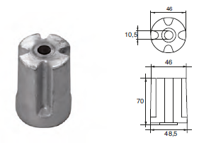 VP027 ANODO PER MOTORE VOLVO PENTA SERIE IPS