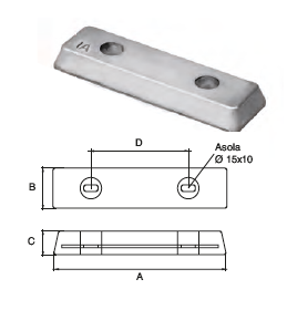 VP033AL ANODO PER MOTORE VOLVO PENTA SERIE IPS-2 ALLUM