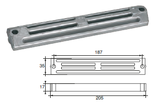 YA007 ANODO PER MOTORE YAMAHA- MARINER F-YA 60/90 MOTORI HP 60-90