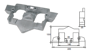 YA012 ANODO PER MOTORE YAMAHA- MARINER FY-6U1