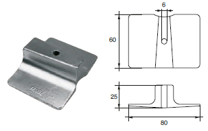 YA032 ANODO PER MOTORE YAMAHA- MARINER F-25 MOTORI 4 TEMPI