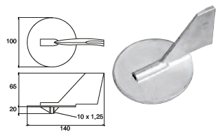 YA040 ANODO PER MOTORE YAMAHA- MARINER MOTORI HP 150-225 2/4 TEMPI