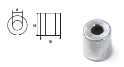 YA046 ANODO PER MOTORE YAMAHA- MARINER MOTORI HP 25-9 D.13 FORO D.6