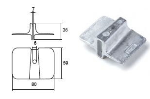 YA049AL ANODO PER MOTORE YAMAHA- MARINER MOTORI ALLUMINIO