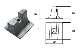 YA074 ANODO PER MOTORE YAMAHA- MARINER