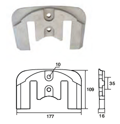 YN011 ANODO PER MOTORE YANMAR