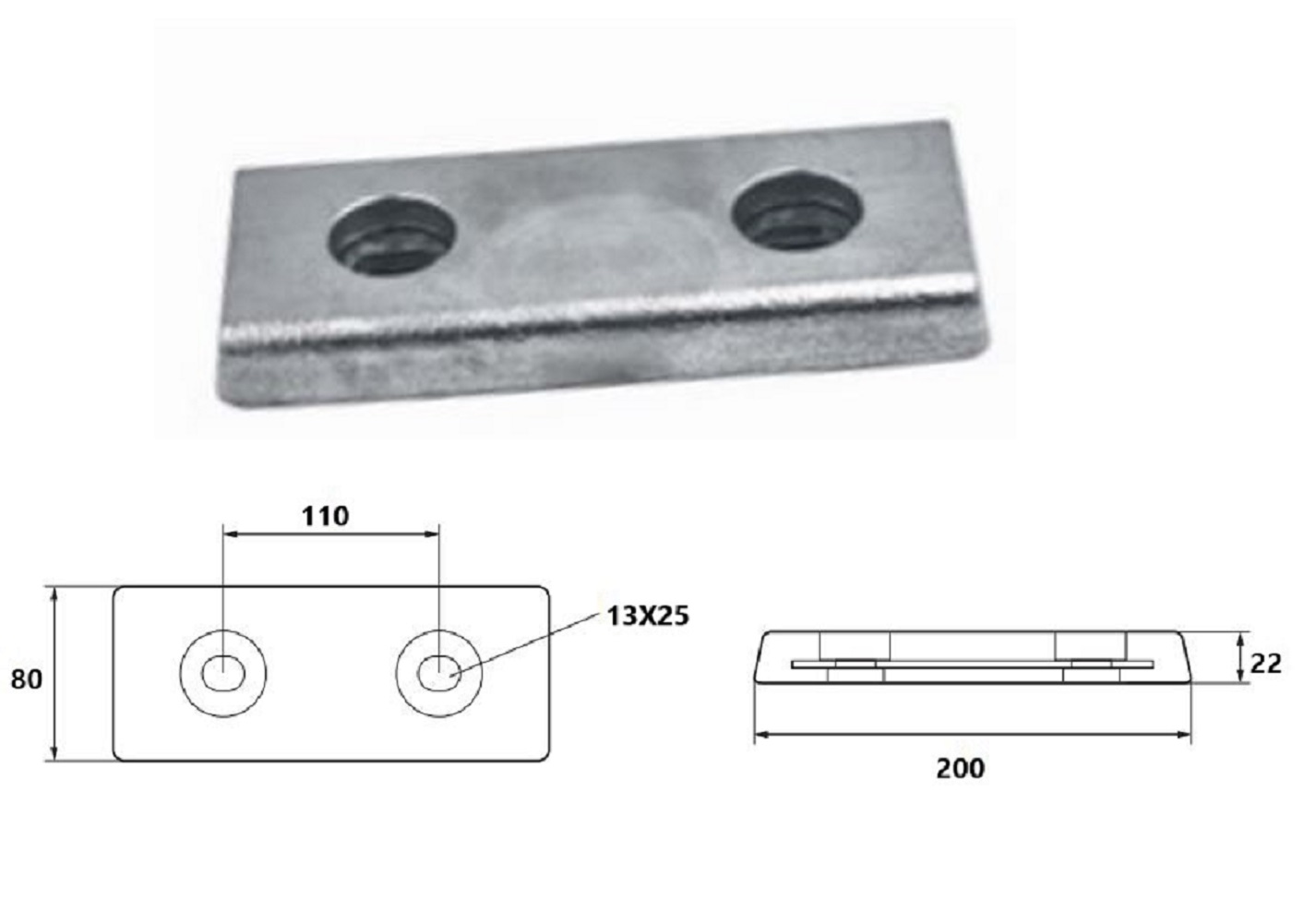 ZX074 ANDODO DA IMB. PER CARENA E SPECCHIO DI POPPA