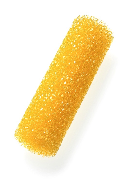 RULLO BUCCIATO SPUGNA GIALLO POLIESTERE 10cm