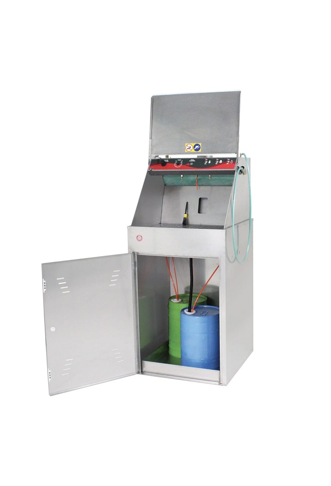 LAVAPISTOLA SOLVENTE AEROGRAFI MANUALE GRANDE Con lavaggio manuale totalmente in acciaio inox