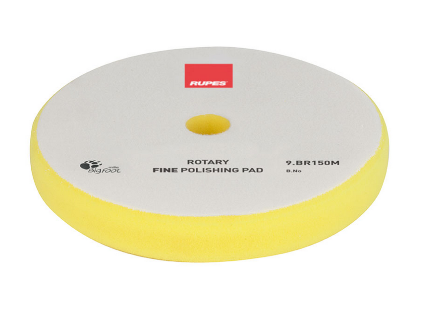 TAMPONE LUCID. SPUGNA ROTARY FINE GIALLO Ø 130/135 Rupes BR150M