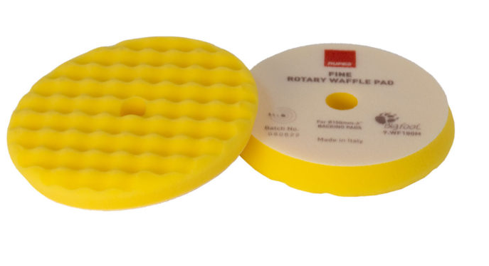 TAMPONE LUCID. SPUGNA FINE GIALLO ONDULATO Ø 180 mm Rupes WF180M