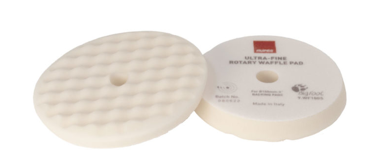 TAMPONE LUCID. SPUGNA EXTRAFINE BIANCO ONDULATO Ø 180 mm Rupes WF180S