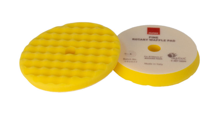 TAMPONE LUCID. SPUGNA FINE GIALLO ONDULATO Ø 90 mm Rupes WF90M