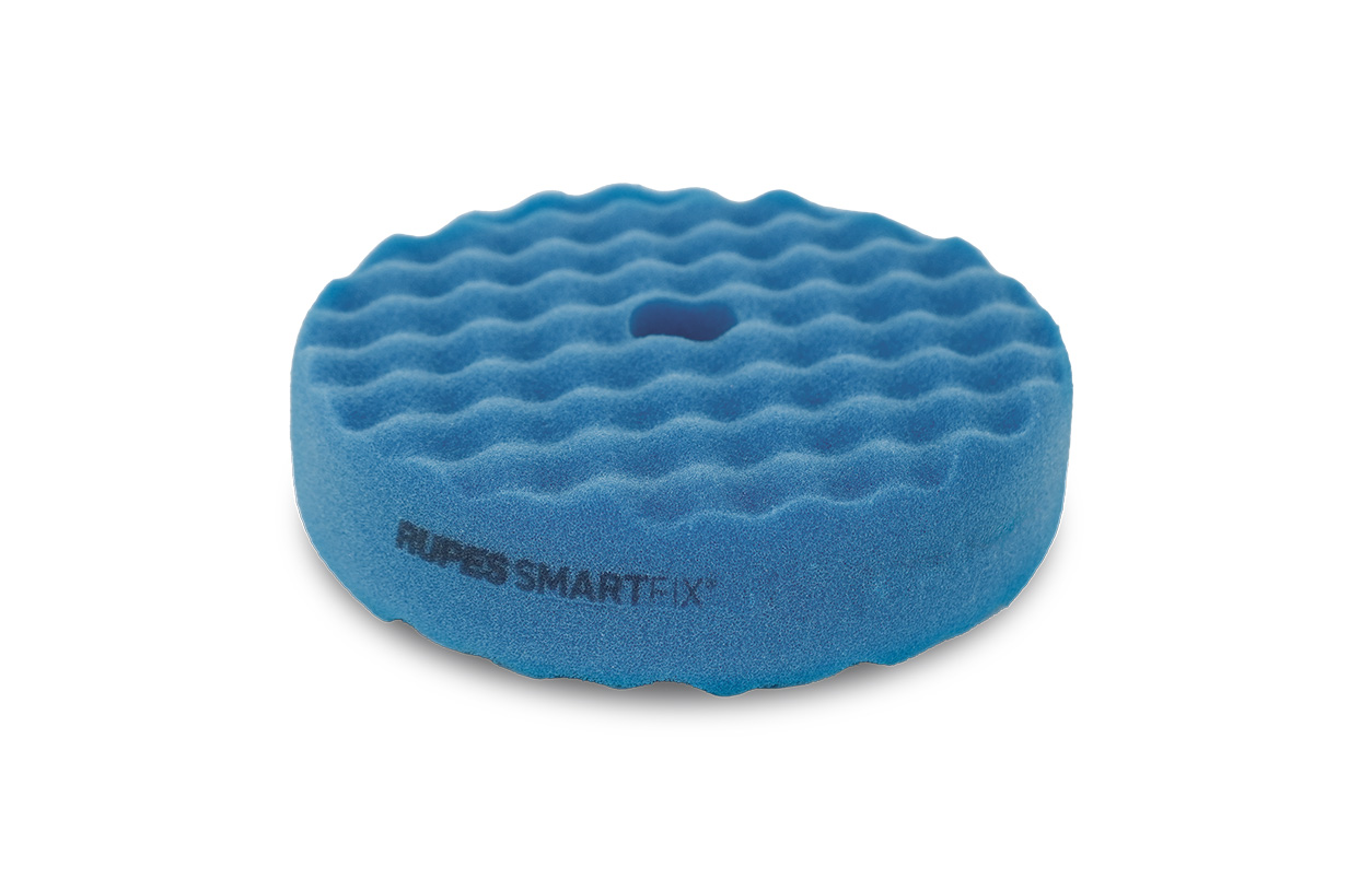 TAMPONE LUCID.   SPUGNA  BLU CORSE Ø 180 mm ROTARY Rupes Tampone SMARTFIX Double-Sided Coarse in spugna