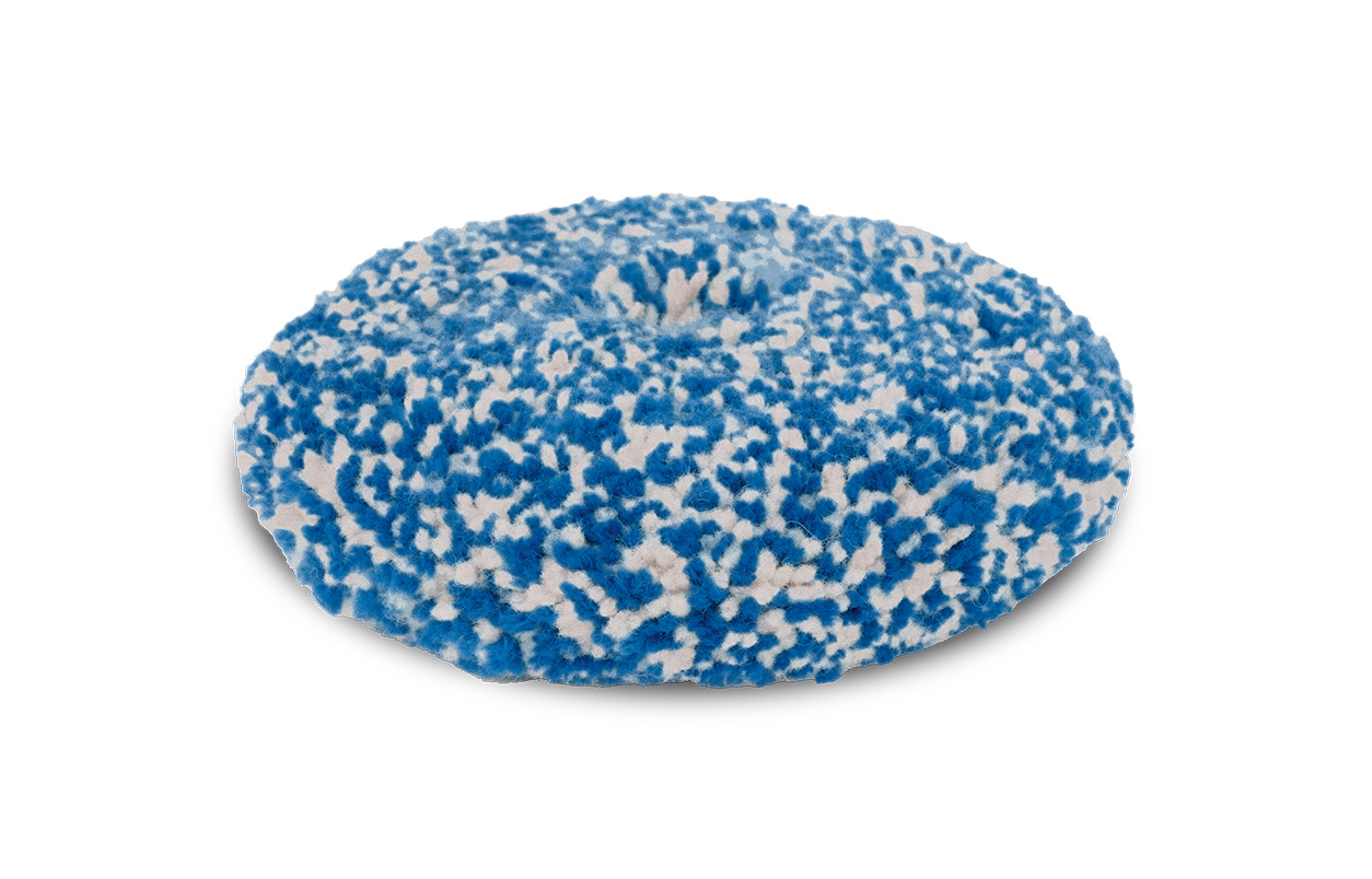 CUFFIA LANA BLU CORSE Ø 180 mm ROTARY Rupes Tampone SMARTFIX Double-Sided Twisted in lana