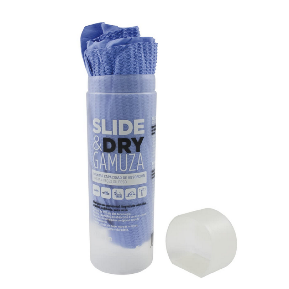 Panno superassorbente azzurro doppia faccia (camoscio sintetico) 66x43 cm, in astuccio