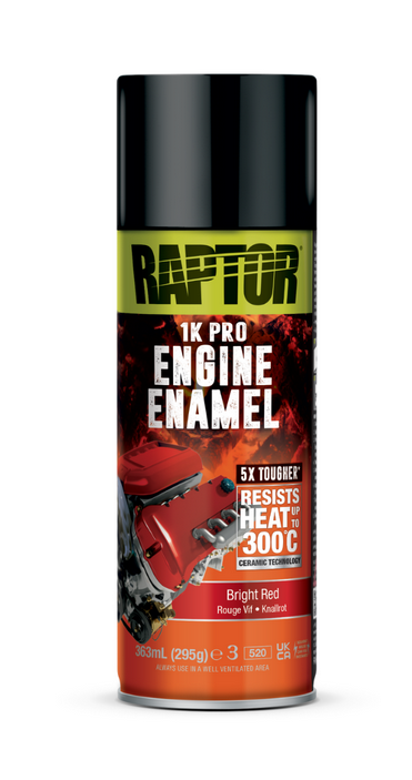 BOMBOLETTA  MOTORI  U-POL RAPTOR Engine Enamel - BRIGHT RED - 363mL