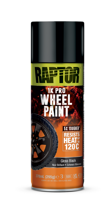 BOMBOLETTA CERCHIONI U-POL RAPTOR Wheel Paint - GLOSS BLACK - 378mL