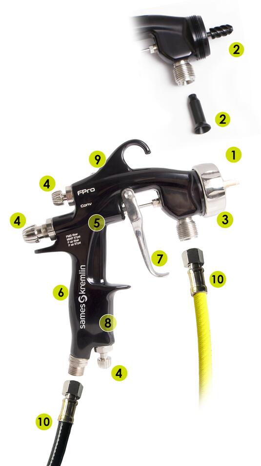 SAMES FPro P Pistola a spruzzo Airspray Manuale A Pressione 0,9