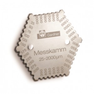 Spessimetro inox a pettine per film umido - da 25 a 2000 microns