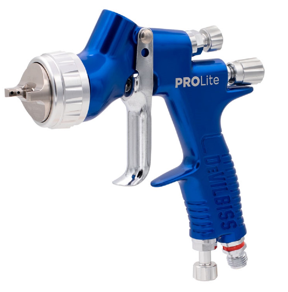 AEROGRAFO DEVILBISS PROLITE TE20 ugello Ø 1,3 mm, con tazza superiore, carbon edition, e ugello Ø 1,2 in omaggio