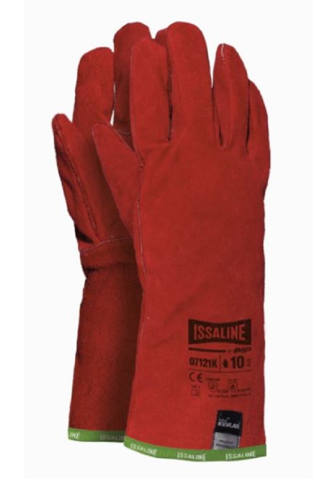 GUANTI CROSTA SALDATORE IMBOTTITI CUCITURE IN KEVLAR - 2 CATEG. (mazz da 6 pa)