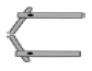 BRACCI ELETTR.A PINZA L=120 BENT ARM PAIR XA2