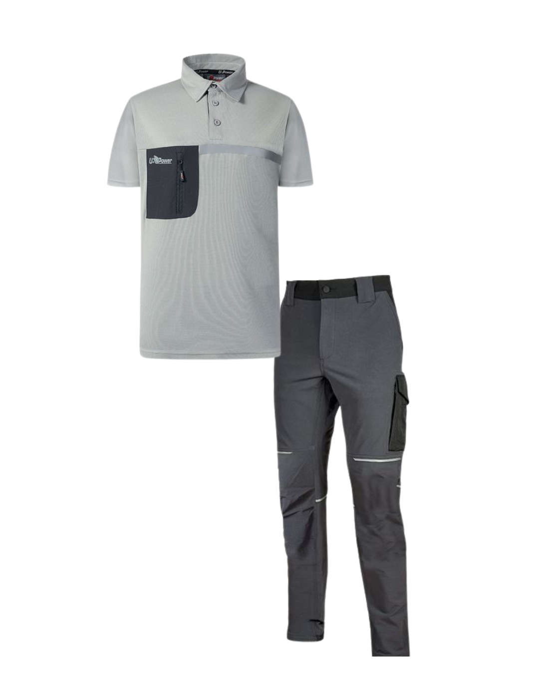 SPRING KIT POLO LIBRA LIMESTONE + PANTALONI WORLD ASPHALT GREY TG. XL